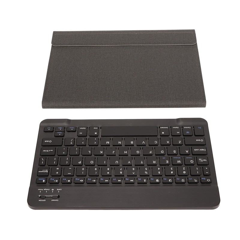 Keyboard Leather Case Set Portable Slim Wireless Keyboard Case with