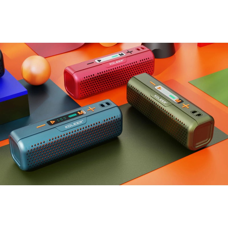 Loud Sound Portable Bluetooth Speaker with FM Radio LCD Display