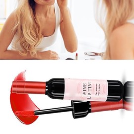 FILFEEL Botella de Vino Tinte de Labio Maquillaje de Lápiz Labial Líquido de Larga duración. (RD01)