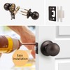 Probrico Oil Rubbed Bronze Hall/Closet Knobs, Interior Passage Door Knobs,