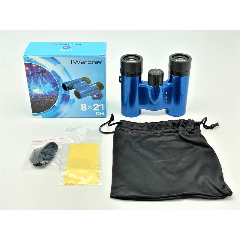 iWatcher 8 x 21DH Binoculars with Strap, Sports & Concerts,