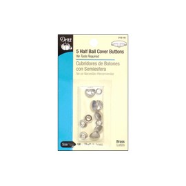 Dritz 213-18 Half Ball Cover Buttons, Size 18", 7/16", 5 Count