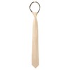 [Allegra K] Men's Necktie Low Tie Flat Stripe Adjustable Zipper