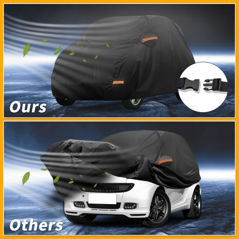 Partuto Car Cover Waterproof All Weather Sun Rain Protection Full