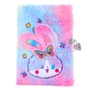 PESLNG Secret Diary Girl with Lock, Plush Notebook with Padlock,