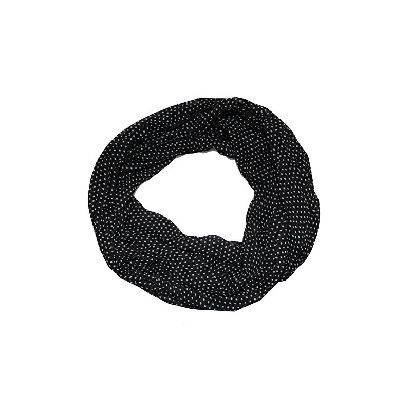 ACC Dots Women's Silk Loop Scarf, POINT BLACK