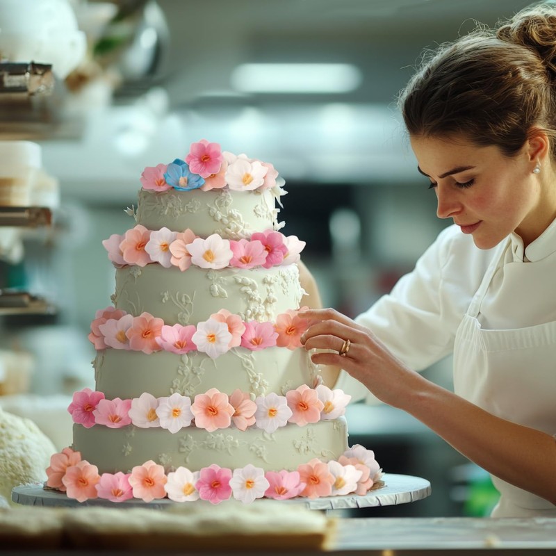 dekora – Fiori commestibili per torte – 18 camelie in