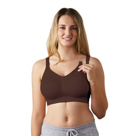 BRAVADO! DESIGNS Women's womens142576womensBody Silk Seamless Maternity Opaque Nursing Bra-Brown-S, Cocoa, S