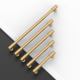 Amerdeco UK0067 Pack of 10 Champagne Gold Cabinet Handles Kitchen Handles 96 mm Hole Spacing Drawer Handles Drawer Handles for Kitchen Cabinets Wardrobe