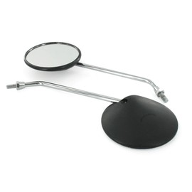 MZA Set: 2 Spiegel, Ø110mm, verchromter Stab - Simson S50, S51, S70, KR51/2 Schwalbe, SR50, SR80