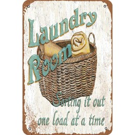 Metal Sign Laundry Sorting It Out One Load at A Times Vintage Styles 8x12inches Wall Decor Tin Signs Plaques Poster Pub