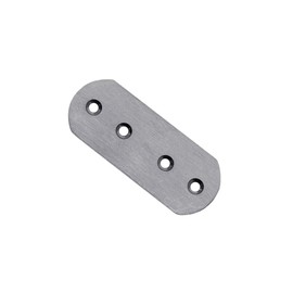 tumundo Stainless Steel Straight Bracket Repair Perforated Fixing Nail Plate Holes Flat Connector Hinge Bores Set Matt Brushed, Variant:2 pieces - 9.4 x 3.8 cm
