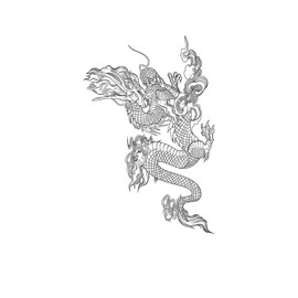kobench Temporary Tattoos,Dragon In Parade - K181 Design,Waterproof,Easy-to-Apply,Long Lasting 1-2 Weeks, Plant-Based,Dragon Tattoos