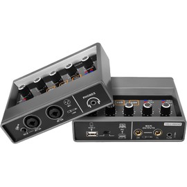 STERNBACH Professional 2 Channel Audio Interface USB-C Recording Sound Card Built-in Monitor Jack, 48V Phantom Power For Studio Recording, Live Sessions & Podcasts