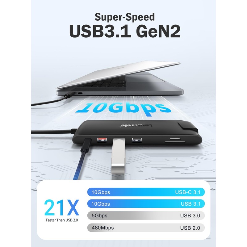 2024 Upgrade Lemorele Docking Station USB C/A 10 Gbps 3