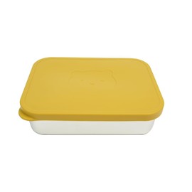 Stainless Steel Bento Box for Kids Adults, Toddler Lunch Box Containers with Silicone Lid,Removable 3 Compartment Design,Leakproof Snack Container, BPA Free, Dishwasher Safe-(1200ml,Yellow)