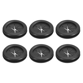 sourcing map 6Pcs Rubber Grommets 1-1/8"(29mm) ID 1-1/4"(32mm) Drill Hole Double Sided Firewall Hole Plugs Round Electrical Wiring Gasket, Black