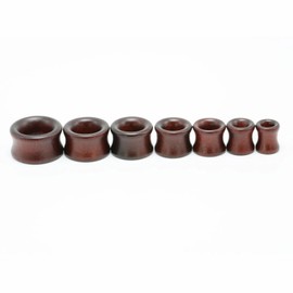 Decentraland 3 Pairs Brown Black Log Color Wood Ear Gauges Vintage Wooden Ring Body Piercings Gauge Ear Plugs Tunnels 00g(10mm)