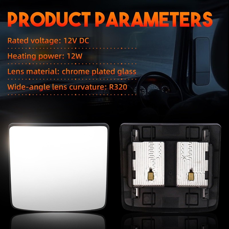 Lower Mirror Glass for Kenworth T680 T880, Lower Small Mirror