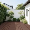 WONSHREE 12”x12” Plastic Interlocking Deck Tiles Waterproof Patio Flooring PP
