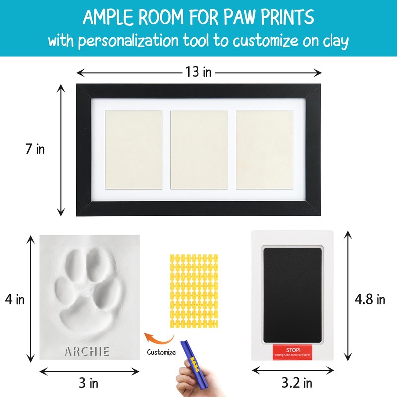 Seencool Paw Print Frame Kit, Dog Paw Print Kit with