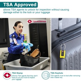 ZHEGE Suitcase Locks TSA Approved, Wire Padlock with Bottom Button, Flexible Padlock with White Numbers, 3 Digit Travel Locks for Luggage, Backpack, Case, Tent, Locker, Drawer, Handbag (2P, Yellow)