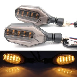 evomosa Universal 10mm Motorcycle 12 LED Turn Signal Lights Blinker Front Rear Lights Indicator
