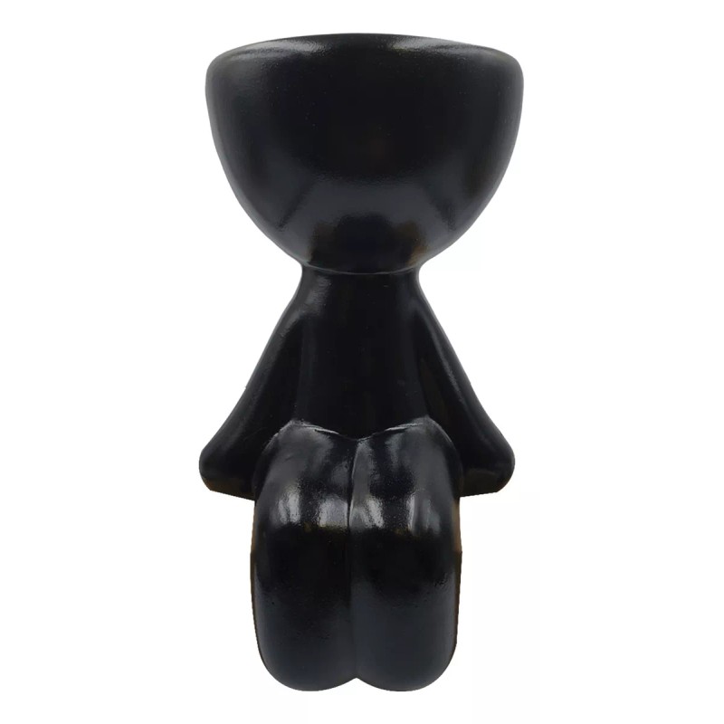 Muna Maceta Jorgito Sentado Humano Pies Colgantes Cerámica