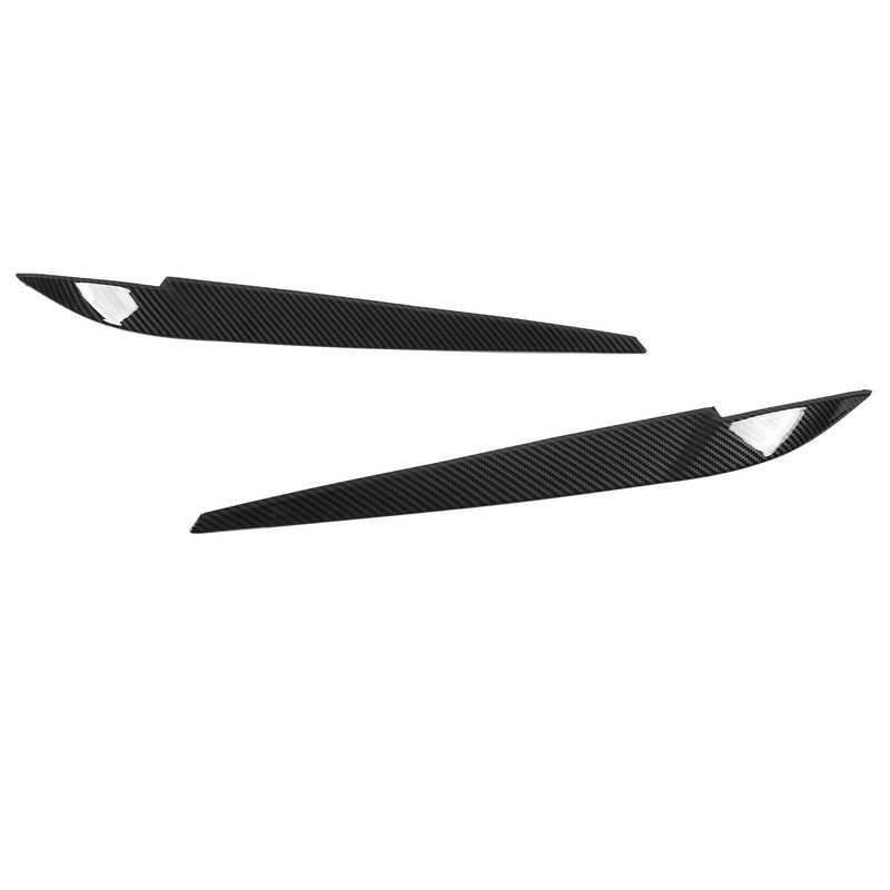 Pair Left Right Headlight Eyebrow Car Light Eyelids Carbon Fiber