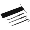 Mandala Crafts Black Stainless Steel Aquascape Tools Kit - Aquascaping