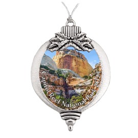 Capitol Reef National Park National Park Christmas Ornament Choose Snowman Snowflake or Bulb (Bulb)