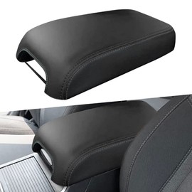 sportuli Center Console Cover Anti-Scratch Leather Armrest Cover Replace for 2010-2022 2023 2024 Toyota 4Runner Accessories (Black)