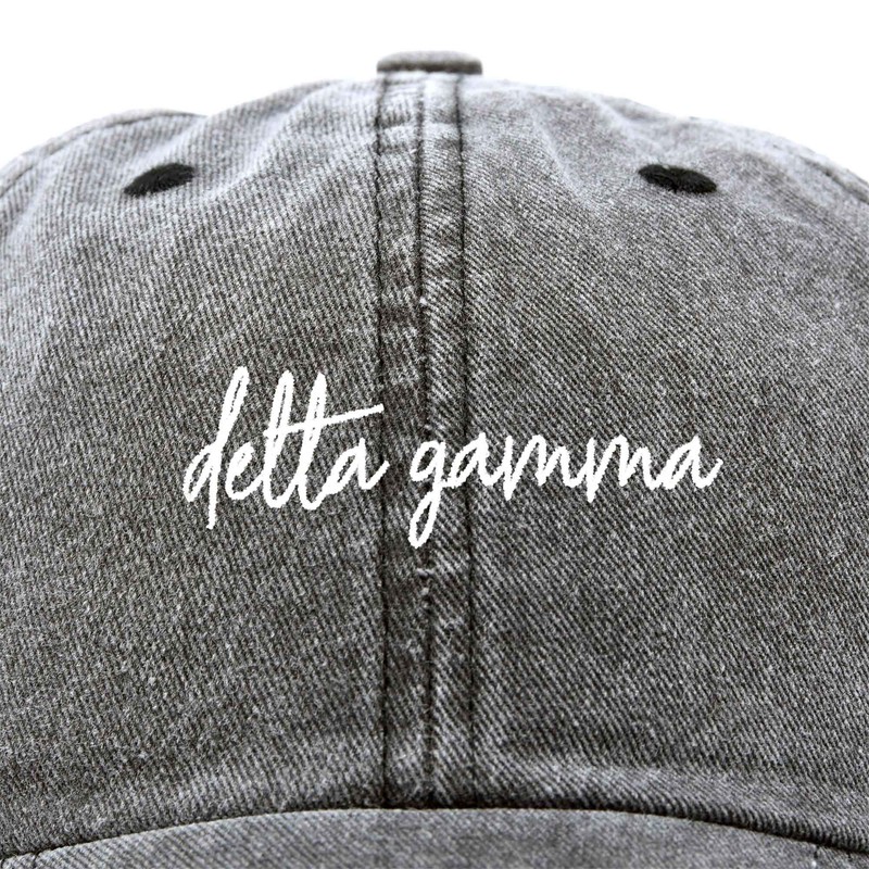 DALIX Delta Gamma Cursive Fraternity - Gorra bordada para mujer,
