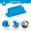 20 Pcs Adhesive Pencil Holders for Desk,Blue Silicone Pen &