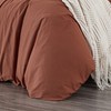 Chezmoi Collection Solid Terracotta 100% Cotton Duvet Cover Set Queen