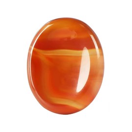 Pandiui23 Red Agate Worry Stones, Thumb Stone, Crystal Thumb Worry Stone, Thumb Stone for Reiki Balancing Therapy, Meditation (Red Agate)