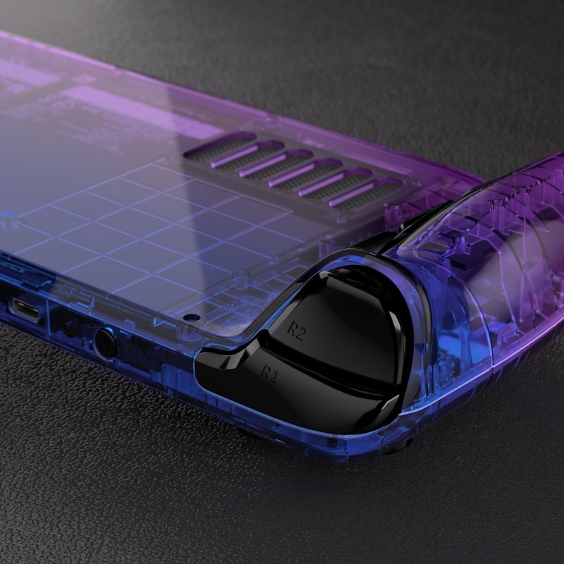 eXtremeRate Gradient Translucent Bluebell Faceplate Back Plate Shell for Steam