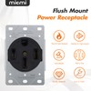 NEMA 14-50R Receptacle 50 Amp Flush Mounting Outlet, 3 Pole,
