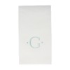 Caspari Antique Robin's Egg Single Initial Guest Towel Napkins in