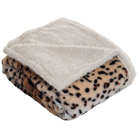 Bedford Home B00GD9PF8O Throw Blanket, Fleece/Sherpa, Tiger