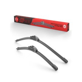 24"+19" Silicone Windshield Wiper Blades Replacement for Ford Fusion 2012 2011 2010 2009 2008 2007 2006/ Toyota Camry 06-02 Journey 20-08 Equinox 09-05 Impala 20-14 Automotive Wiper Blades U/J Hook