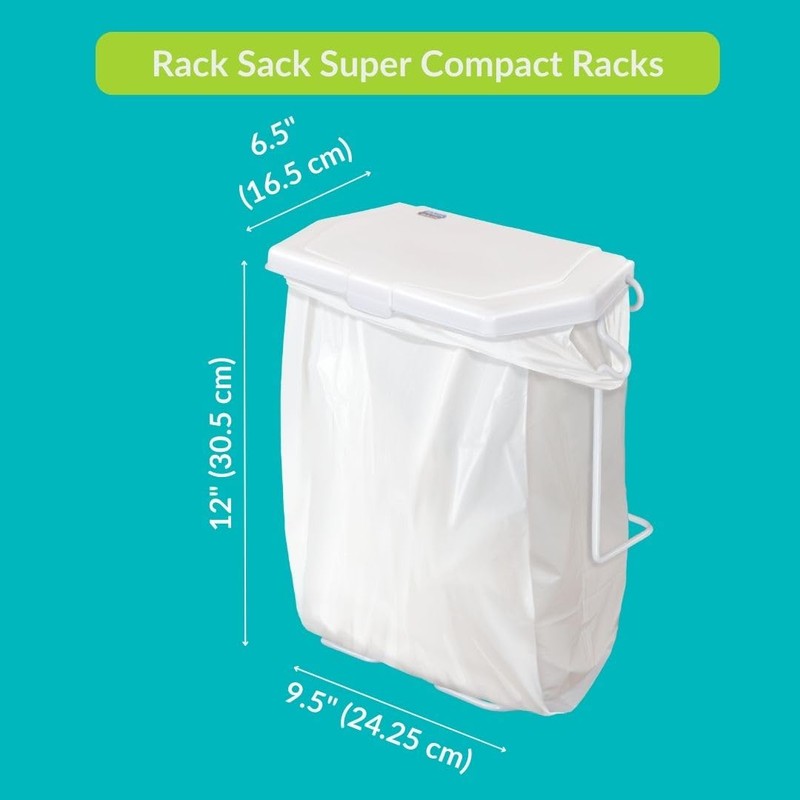 Rack Sack Super Compact Bathroom Garbage Can, Garbage Can with