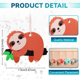 Reallnaive 8 Pcs Christmas Sponges Dish Sponges, Cute Kitchen Scrub Sponge, Dual-Sided Dishwashing Sponge Reusable Cleaning for Kitchen Dishes Furniture(Sloth)
