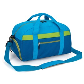 HawLander Kids Duffle Bag for Boys or Girls, Fit School Practice, or Overnight Travel (Blue)