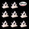 Viaky 30 Pieces White Adjustable Cable Clips Self-Adhesive Desk Organizer