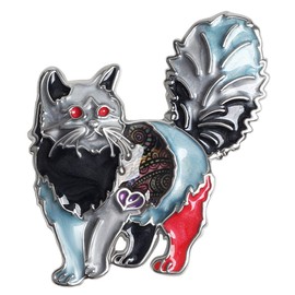 YINYA Enamel Zinc Alloy Adorable Cat Brooches Pins Kitten Pets Jewelry for Women Teens Girls Party Gifts Ornament (Black)