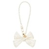 Maison de Fleur Women's Charm Stone Ribbon Pearl Strap, Grayish