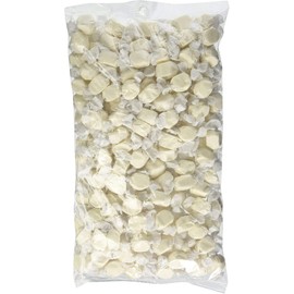 Sweet Candy Company Salt Water Taffy Individually Wrapped - Salt Water Taffy Candy Bulk, Old Fashioned Vanilla Flavor, Soft and Chewy, Single Flavor Assortment - 3 lb Bag, Vanilla Flavored