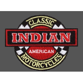 INDIAN CLASSIC  CAFE RACE EMBROIDERED Biker Patch [IRON On Sew On 3.5 inch]