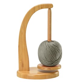 Wool Unwinder, Wool Reel, Rotating Magnetic Wool Ball Holder, Yarn Winder Yarn Roll Holder, Wool Unwinder, Wooden Wool Holder, Wool Winder for Crochet and Knitting Accessories Gifts (Paint Colour)